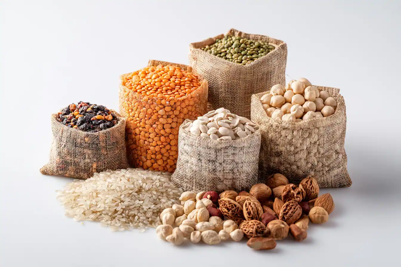 Legumbres, arroz y frutos secos